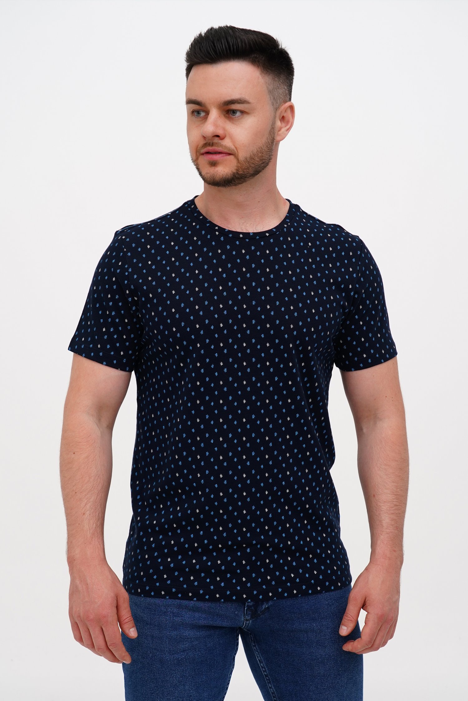 Футболка с принтом Trend Collection 36308 Темно-синий (LACIVERT)