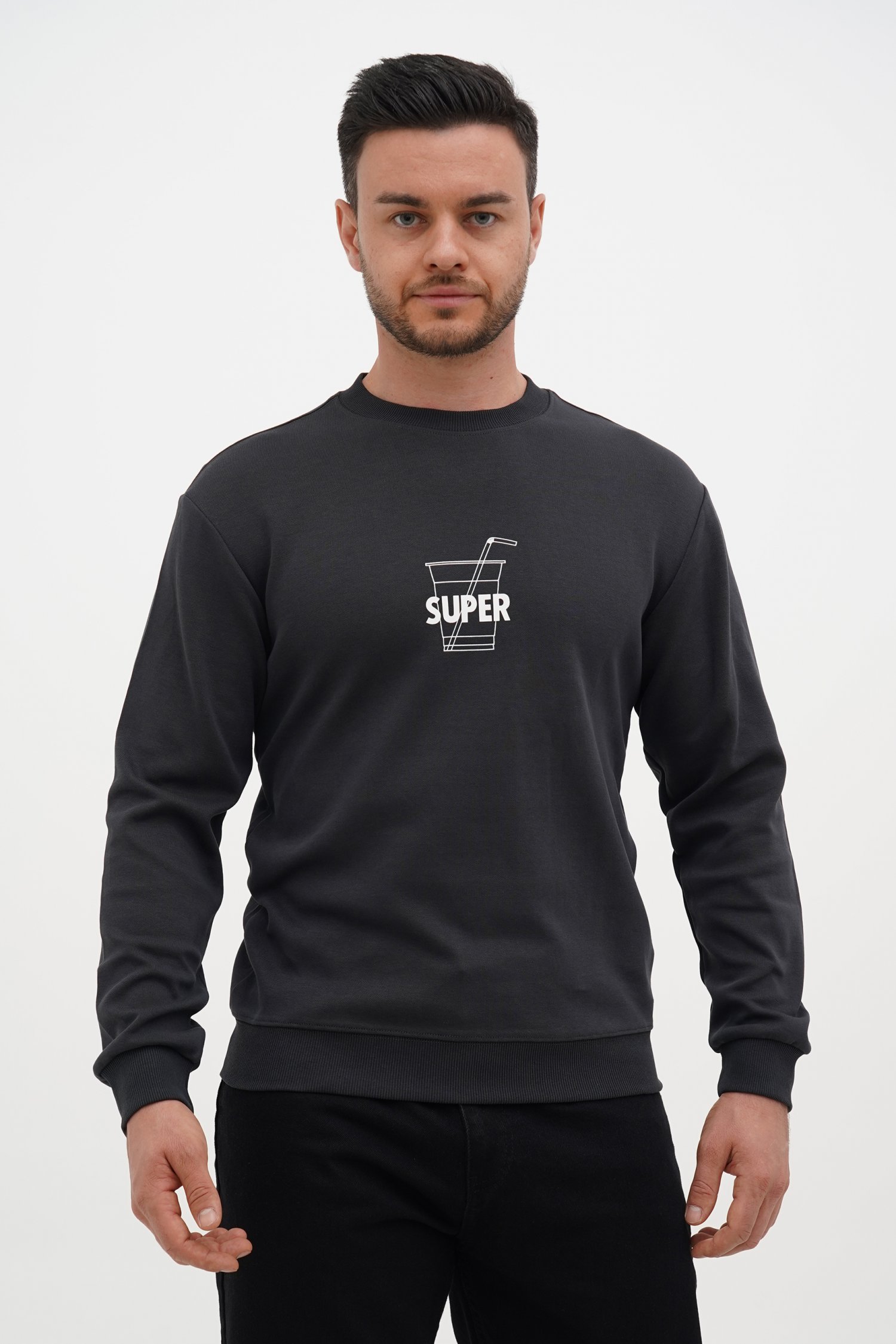 Світшот з принтом Trend Collection 2828 Антрацит (ANTRASIT)