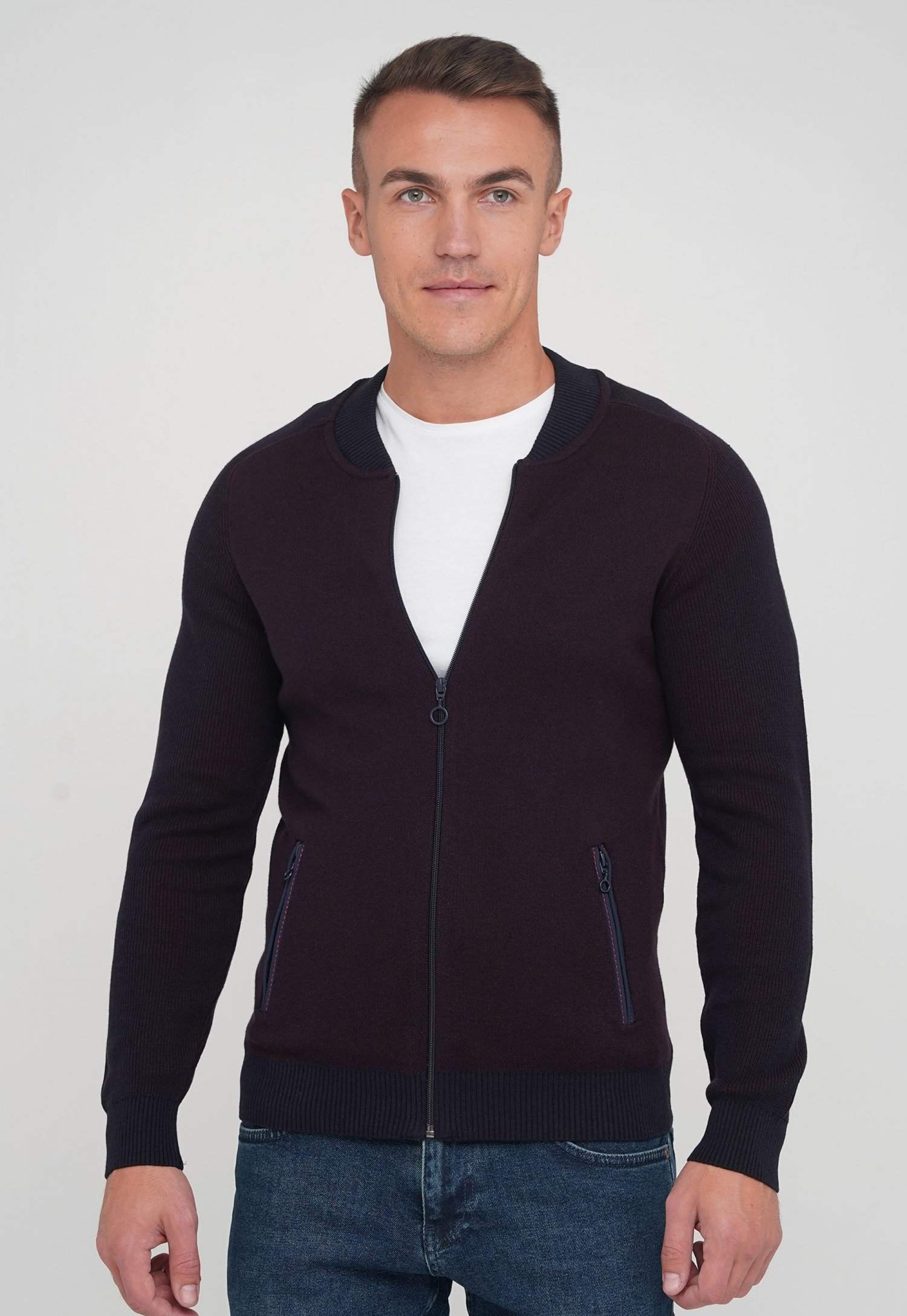 Кофта на замке Trend Collection 211472 бордовый