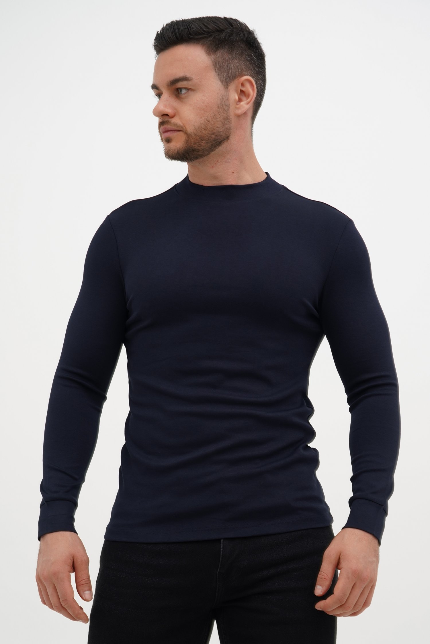 Гольф однотонный стойка Trend Collection 8802 Темно-синий (DARK BLUE)