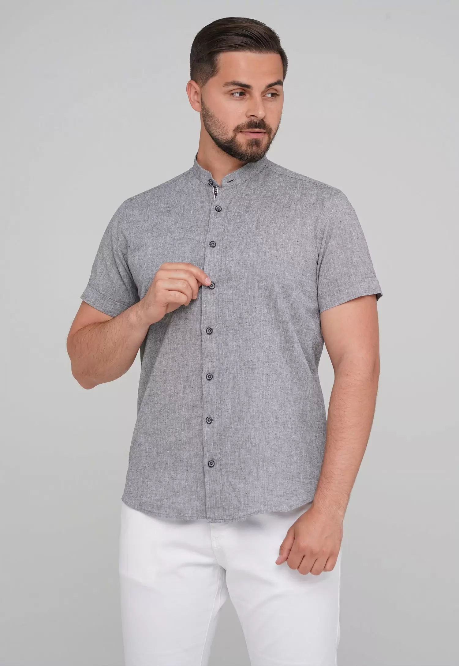 Рубашка Trend Collection 6002-1 серый