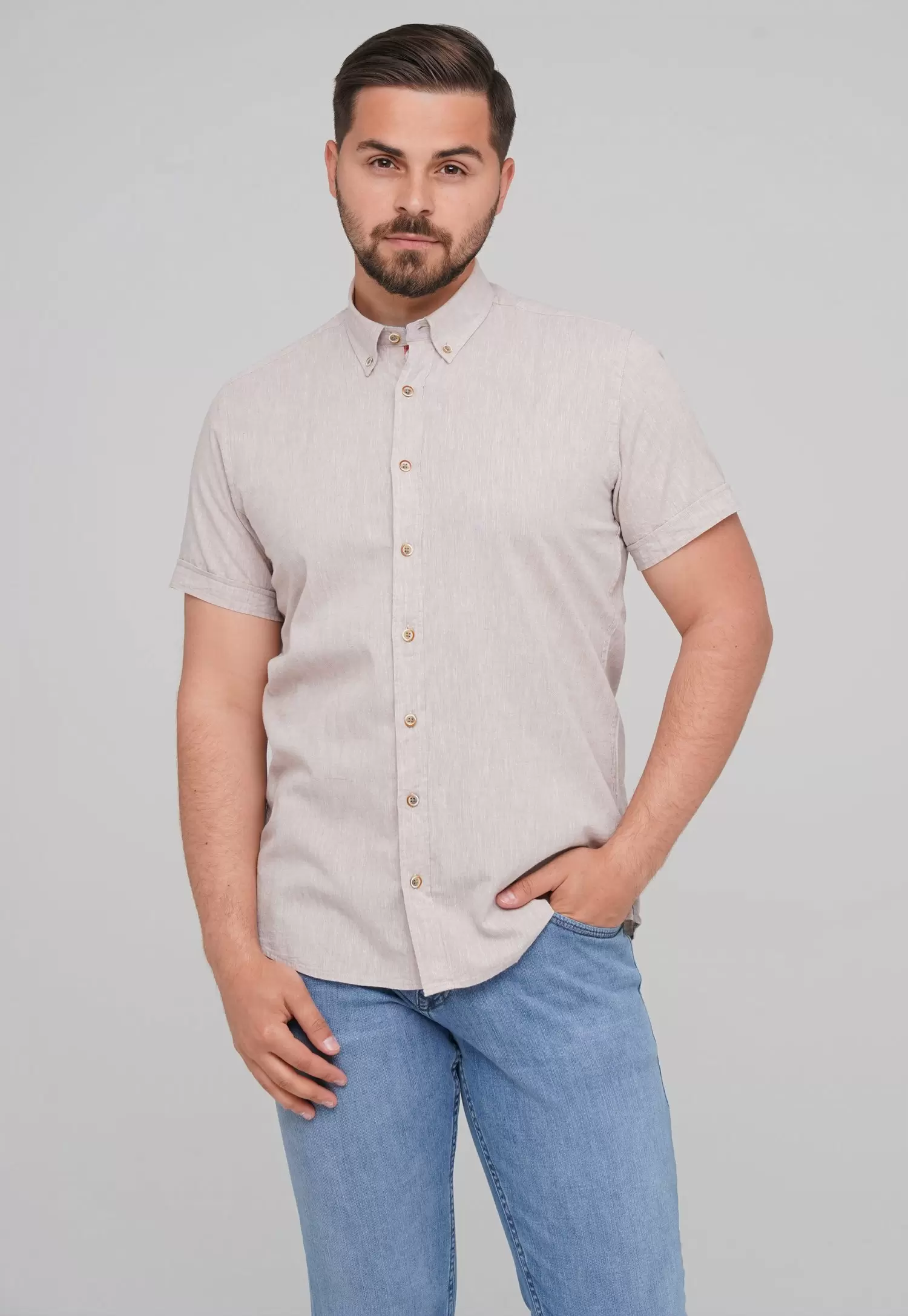 Рубашка Trend Collection 6001-1 бежевый
