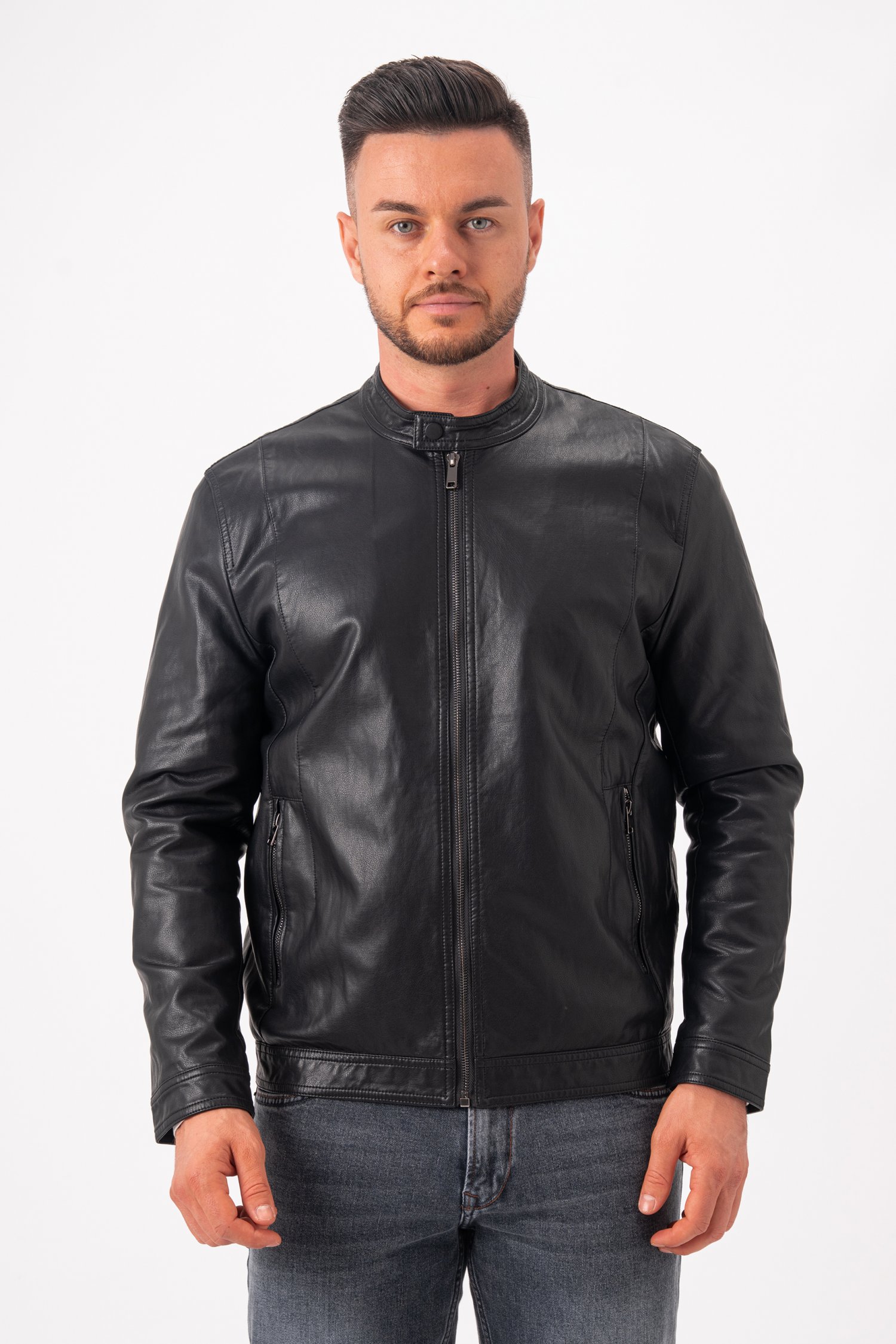 Куртка из экокожи K.O.R 6628 Черная (black)