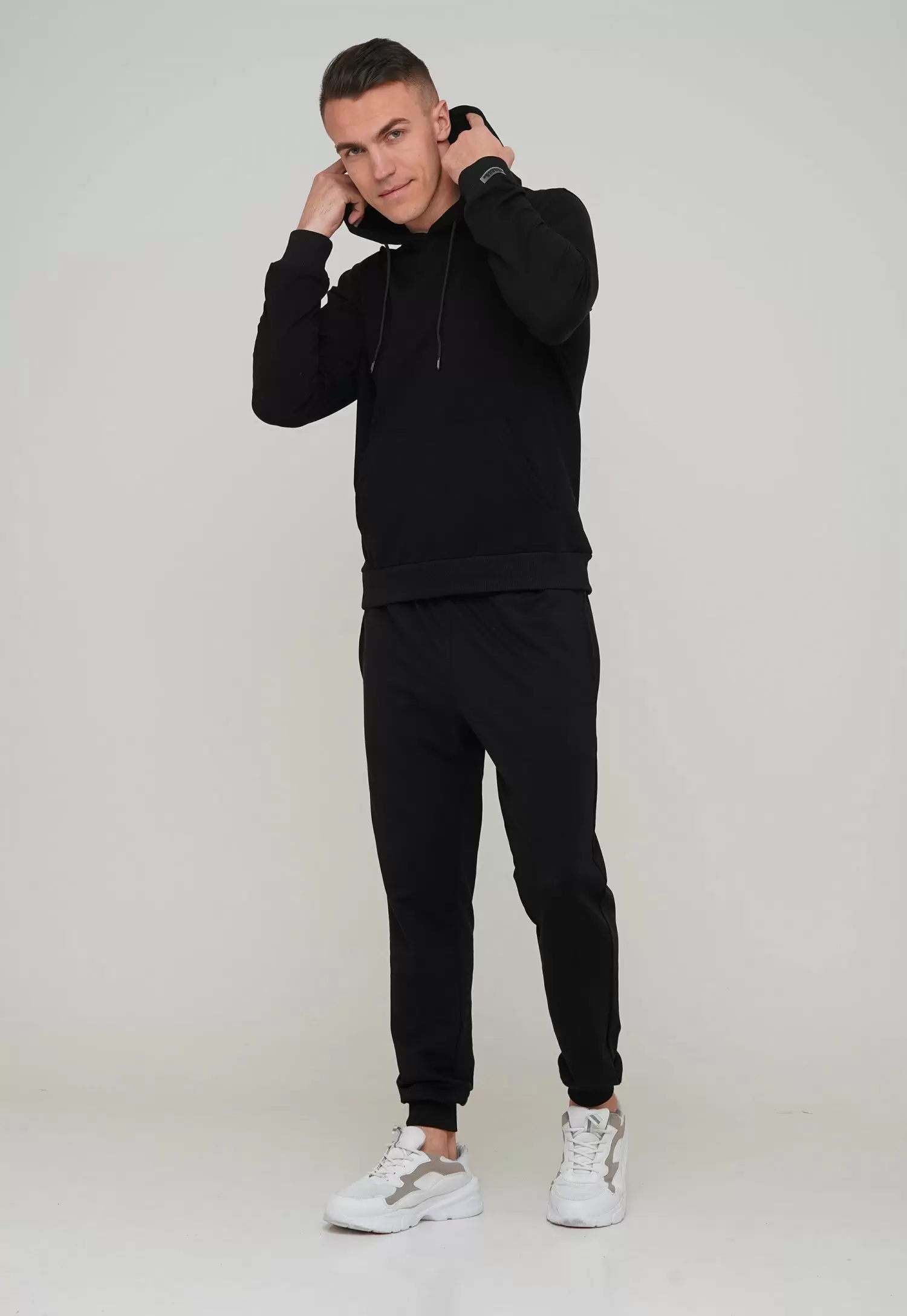 Спорт комплект Trend Collection Худи 15455, Штаны 73011 Черный