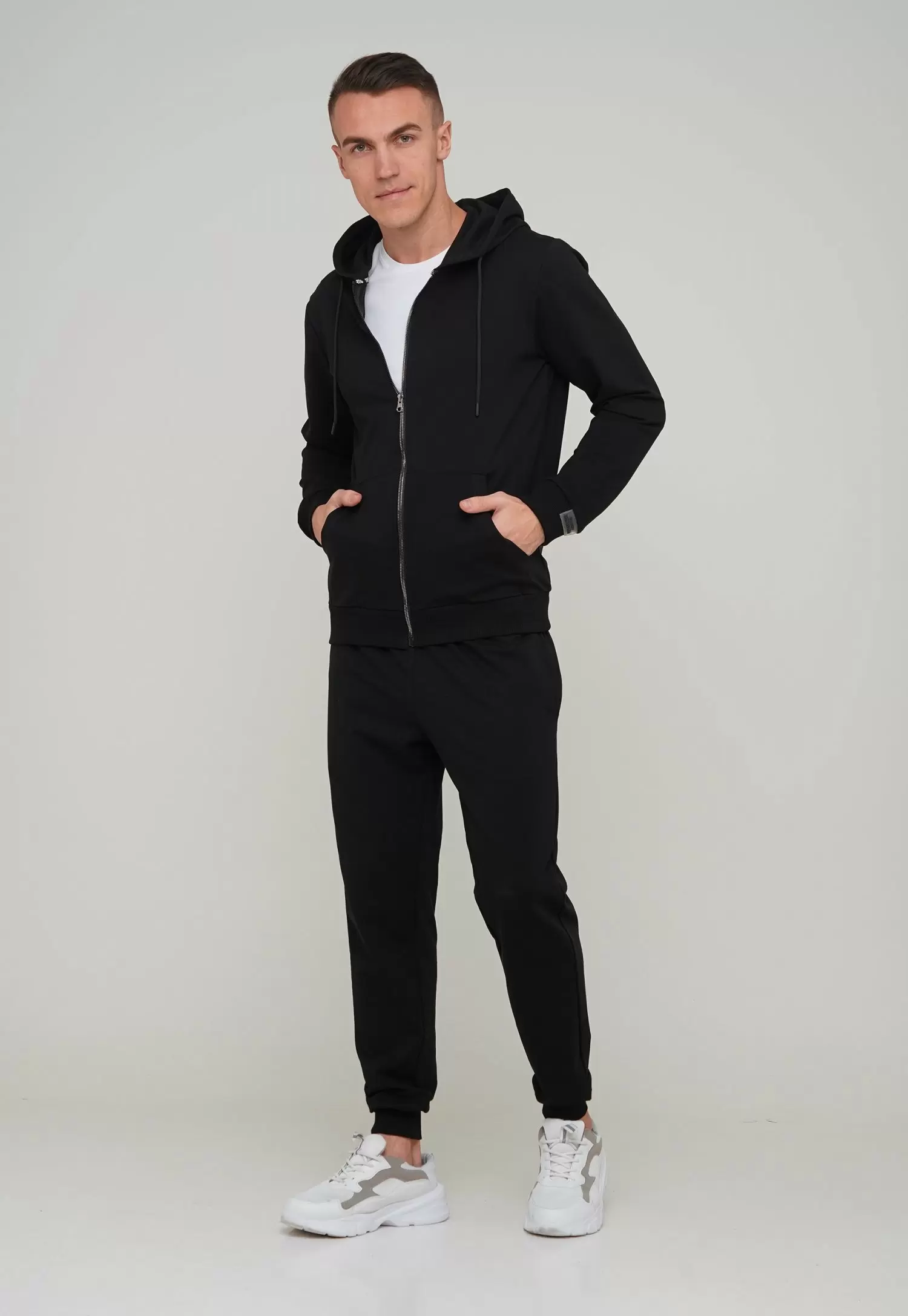 Спорт комплект Trend Collection Кофта 88502 Черный, Штаны 73011 Черный
