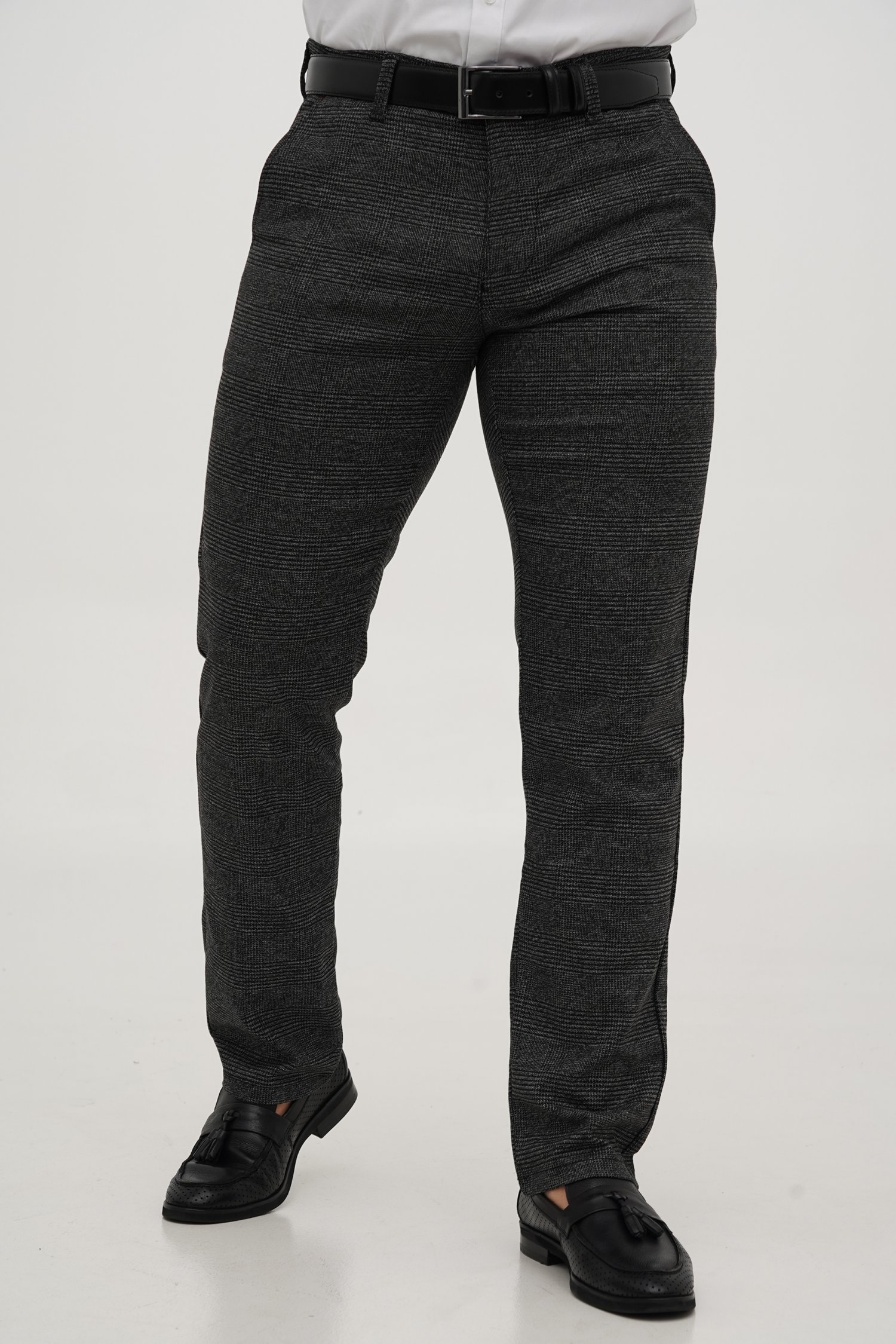 Брюки comfort fit Trend Collection 47242 серый + клетка (BORLE 3)
