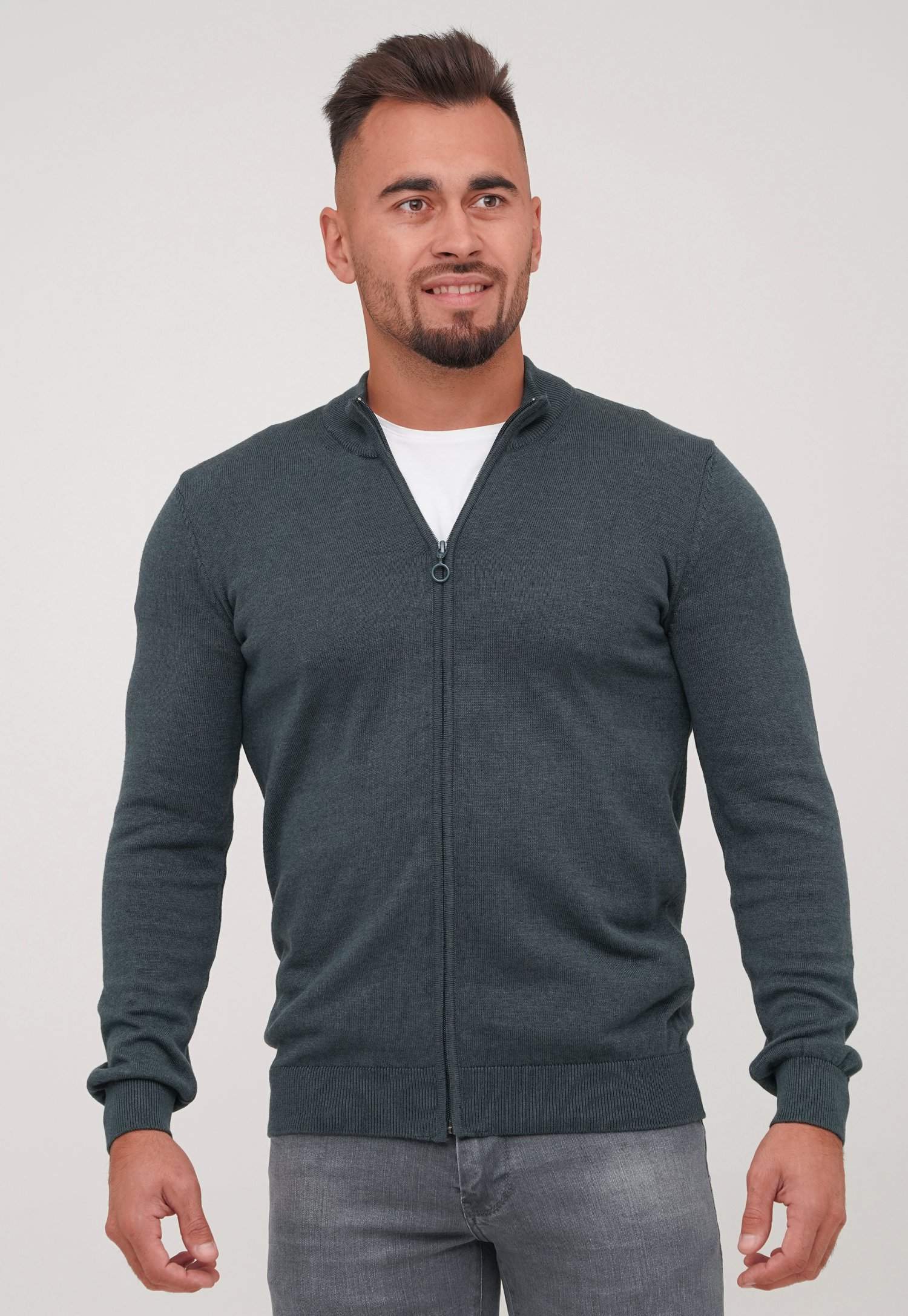 Кофта на замке Trend Collection 211418-1 Зеленый (YESIL CTN)