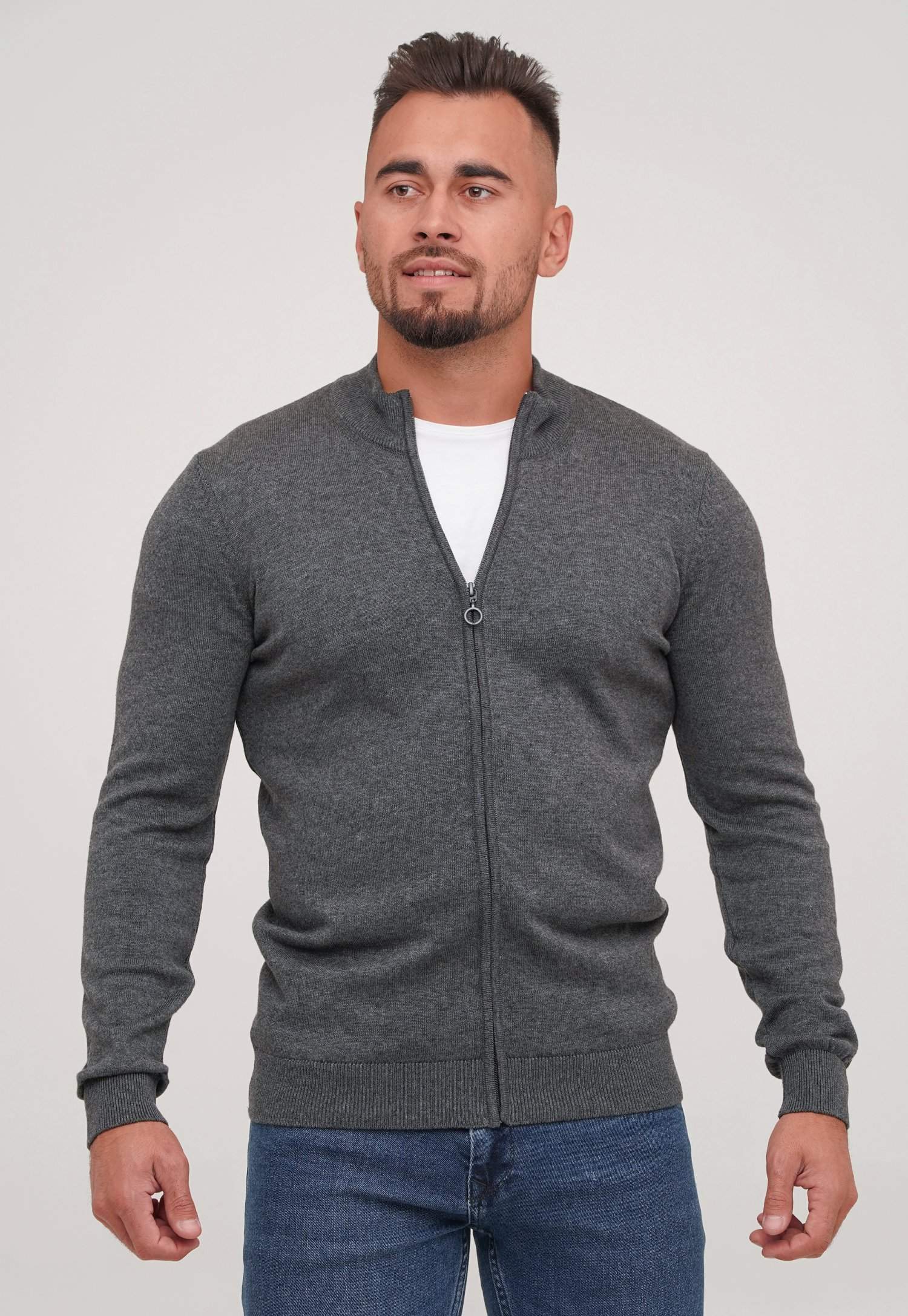Кофта на замке Trend Collection 211418 серый