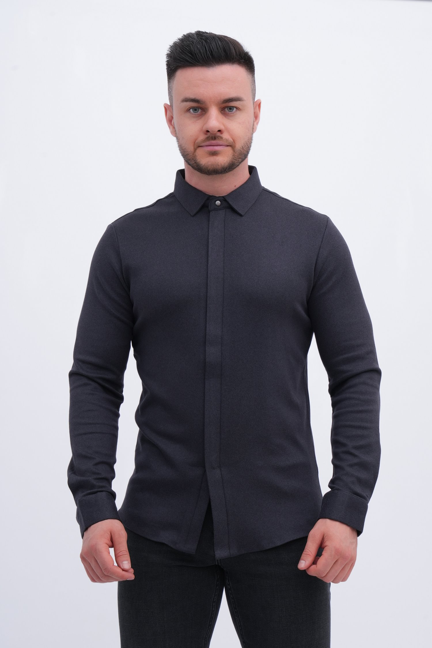 Рубашка трикотажная Trend Collection 922 Антрацит