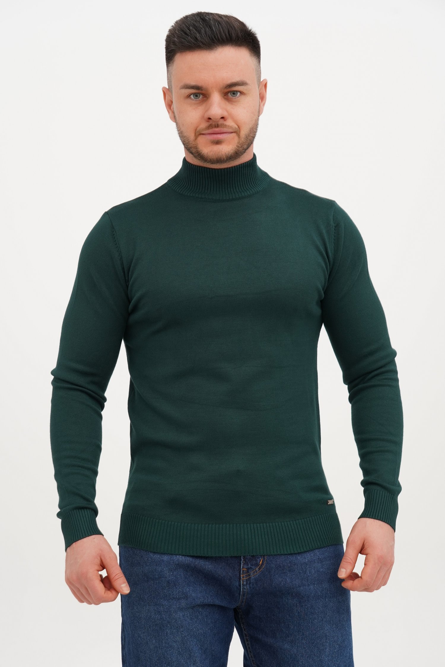 Гольф однотонний стійка Trend Collection 551 Смарагдовий (GREEN)