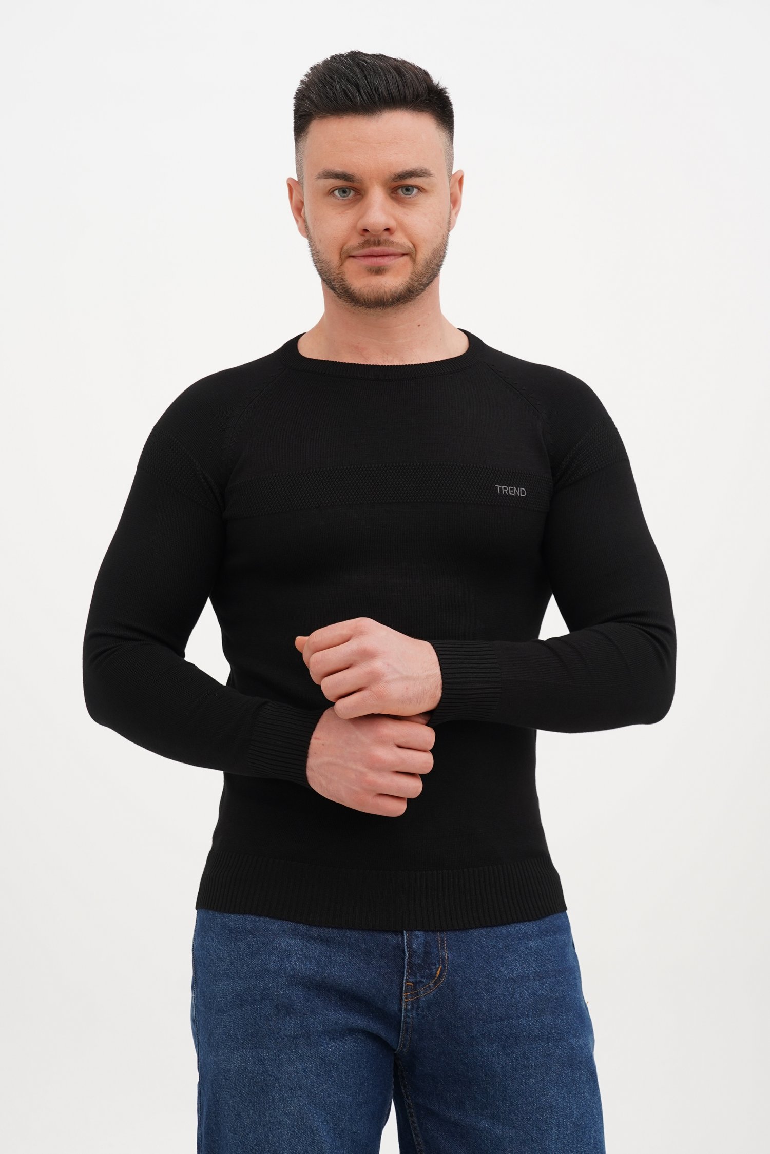 Свитер casual Trend Collection 4191 черный (BLACK)