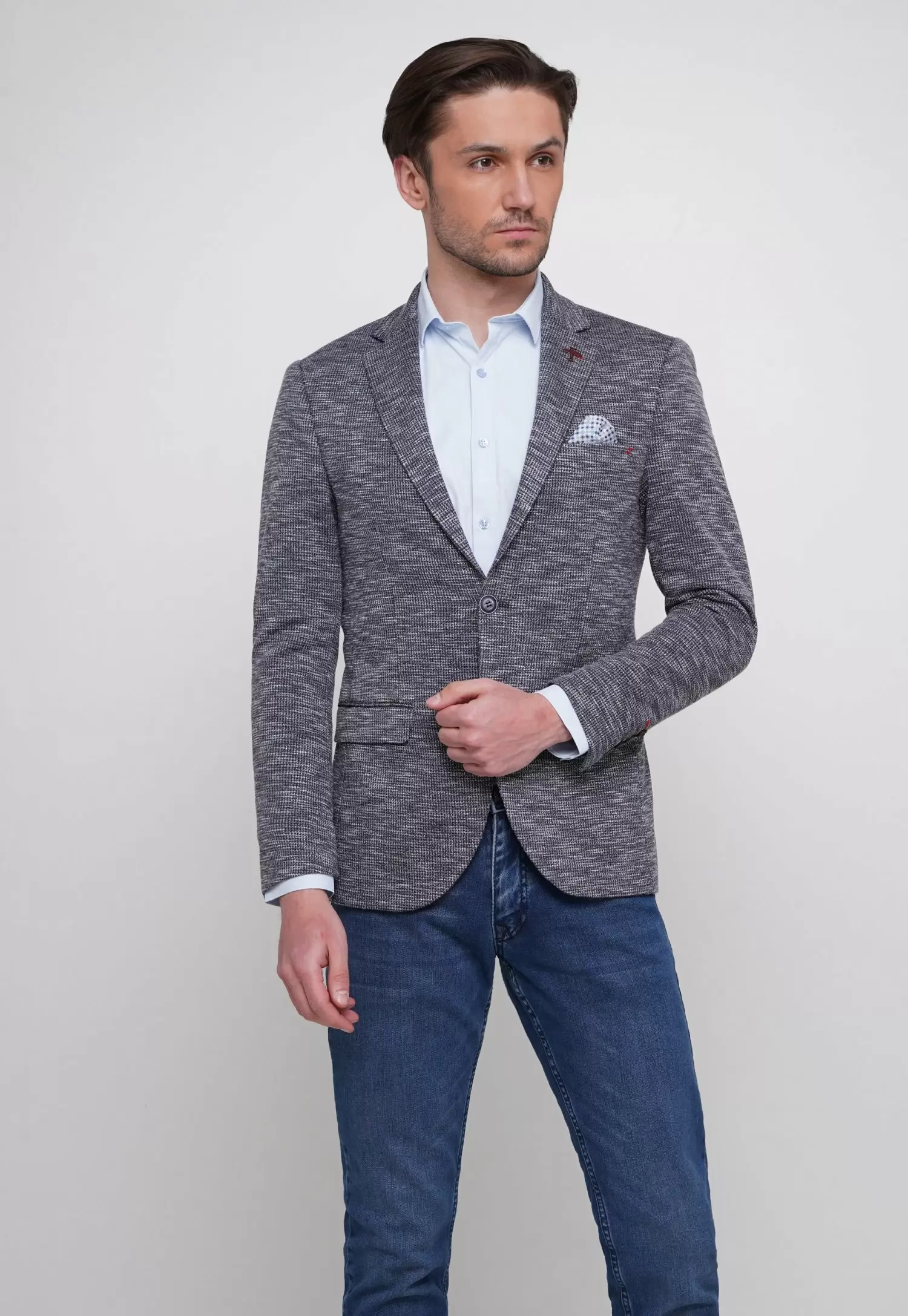 Пиджак Trend Collection 2021 Серо-синий (Navy)