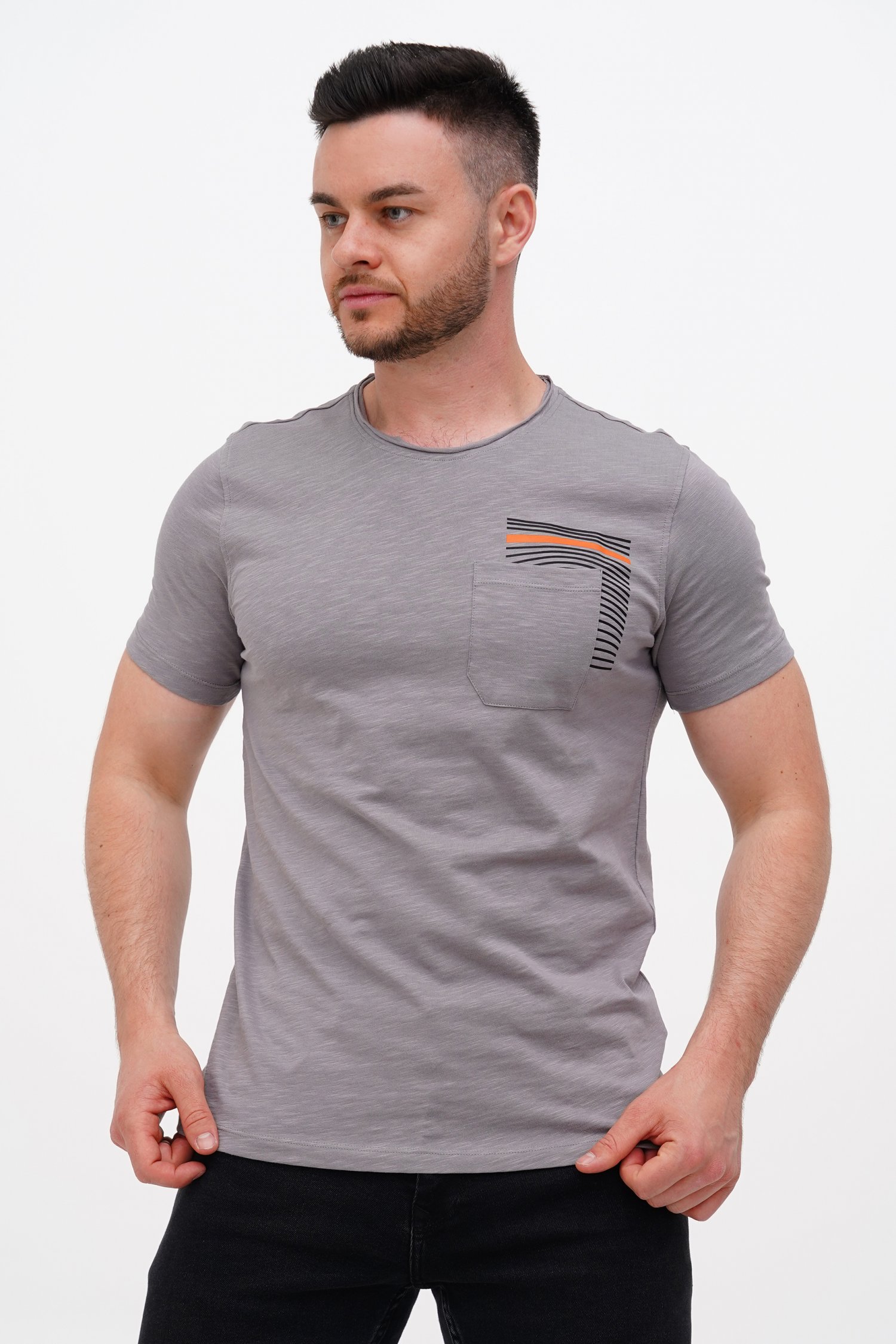 Футболка с принтом Trend Collection 36216 серый (GRI)