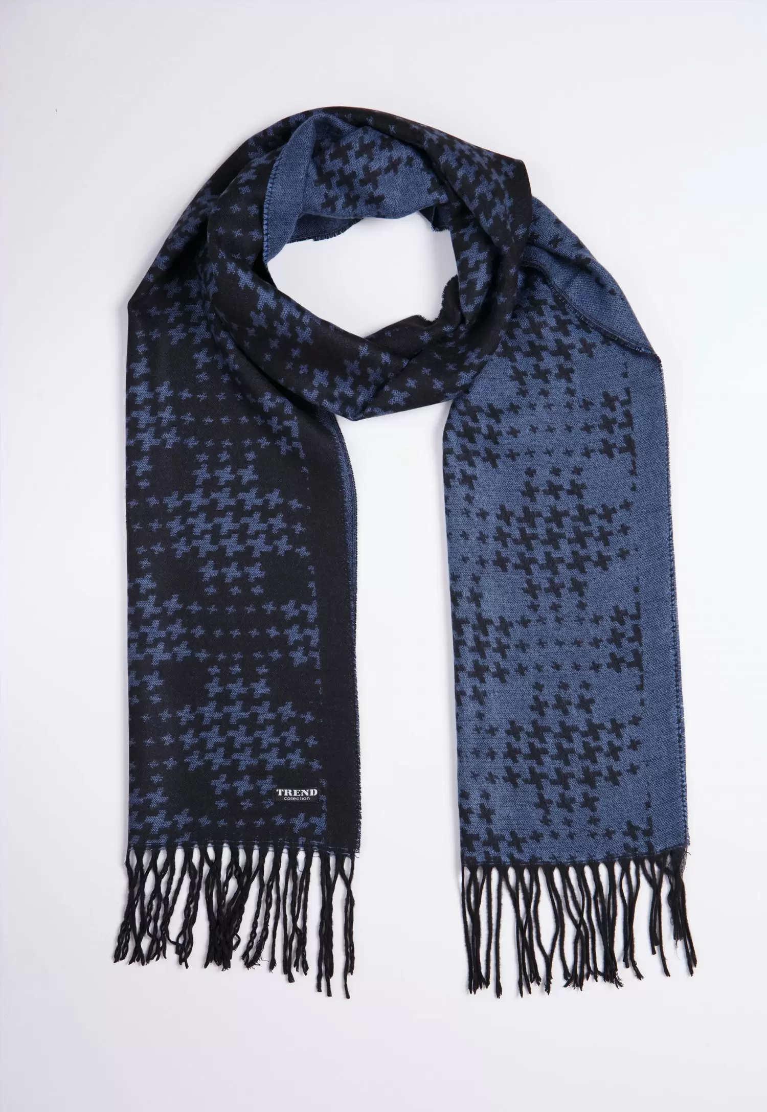 Шарф Trend Collection STK-02 Чорний+блакитний