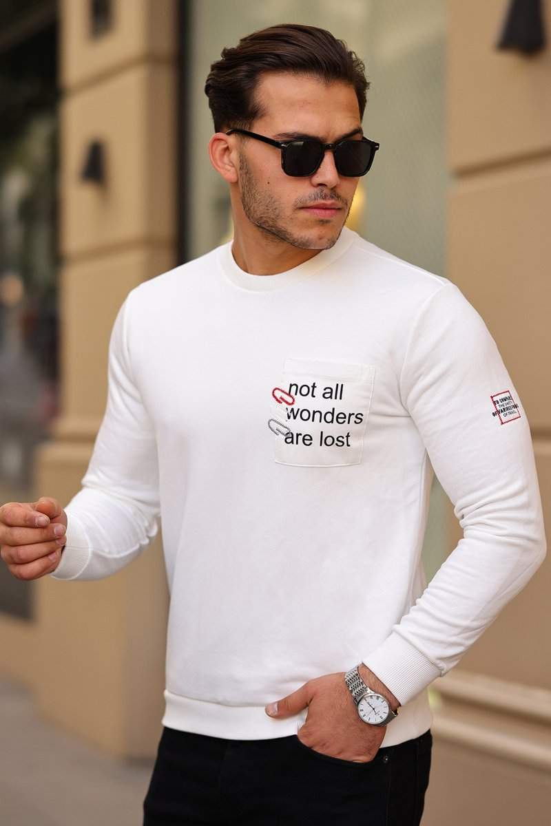 Свитшот с принтом Trend Collection 39354 Белый (EKRU)