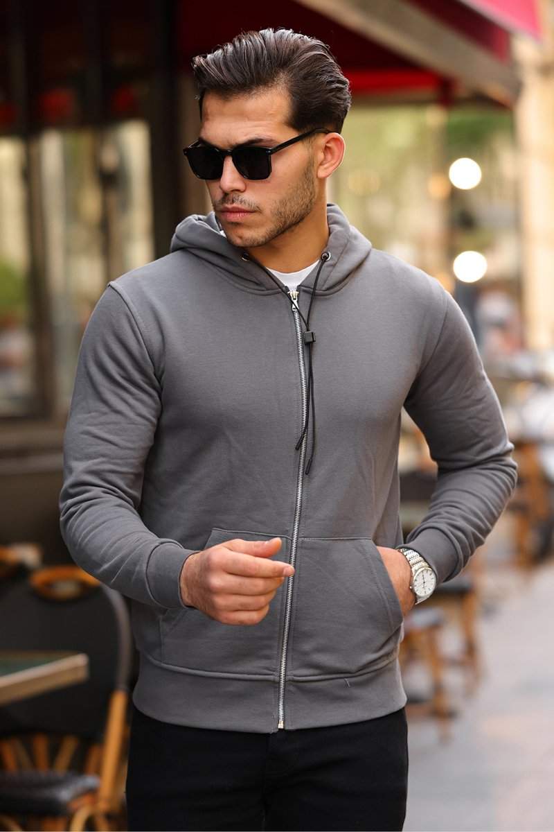 Кофта на замку спортивна Trend Collection 5336 Антрацит