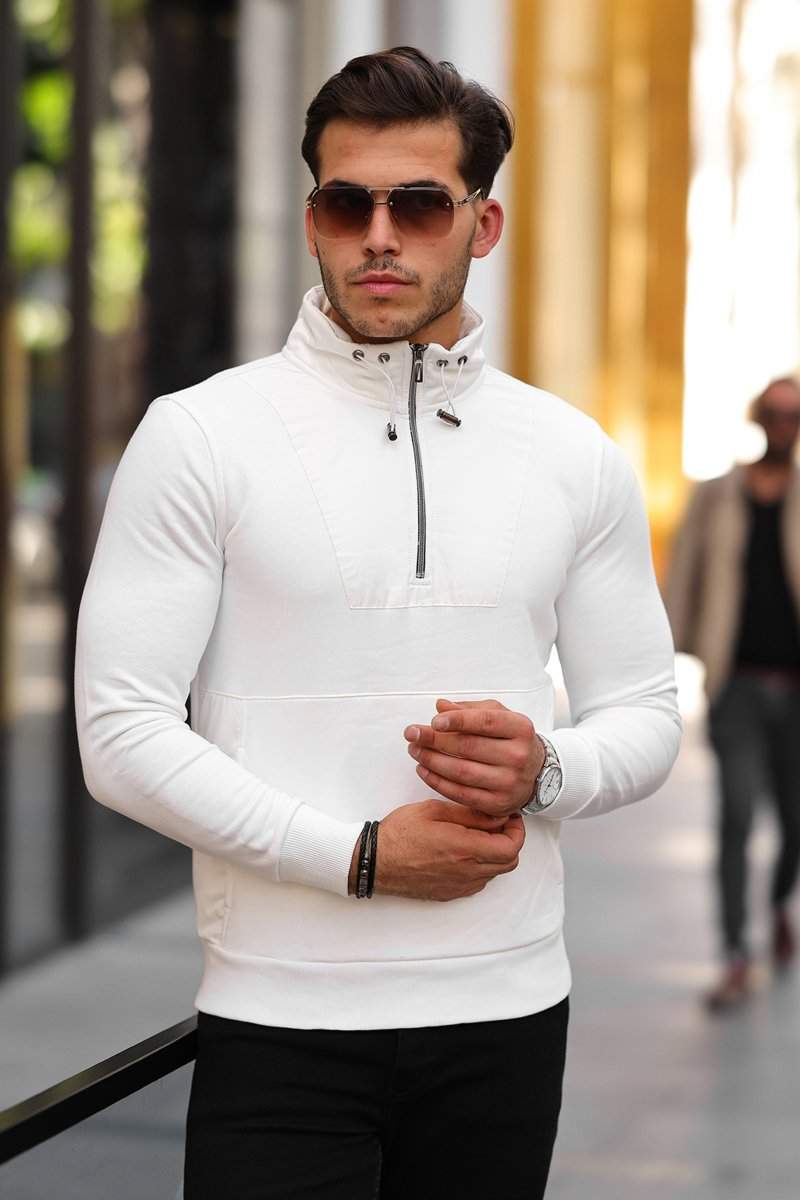 Кофта на замке спортивная Trend Collection 40277 Белый (EKRU)