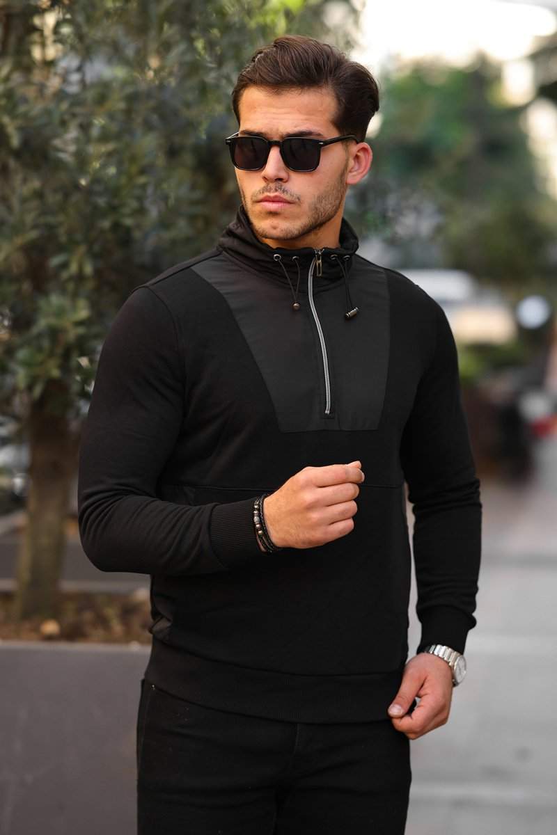 Кофта на замку спортивна Trend Collection 40277 Чорний (SIYAH)