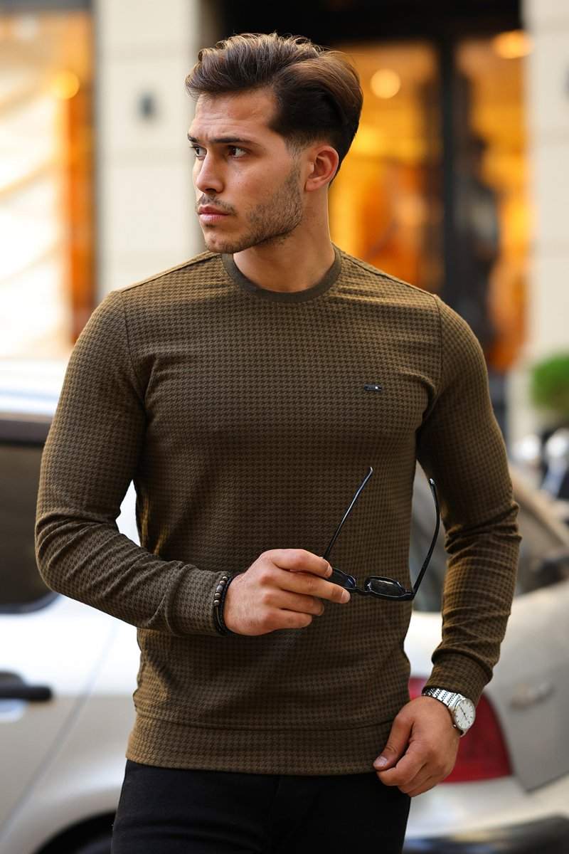Свитер casual Trend Collection 20881 оливковый (OLIVE)