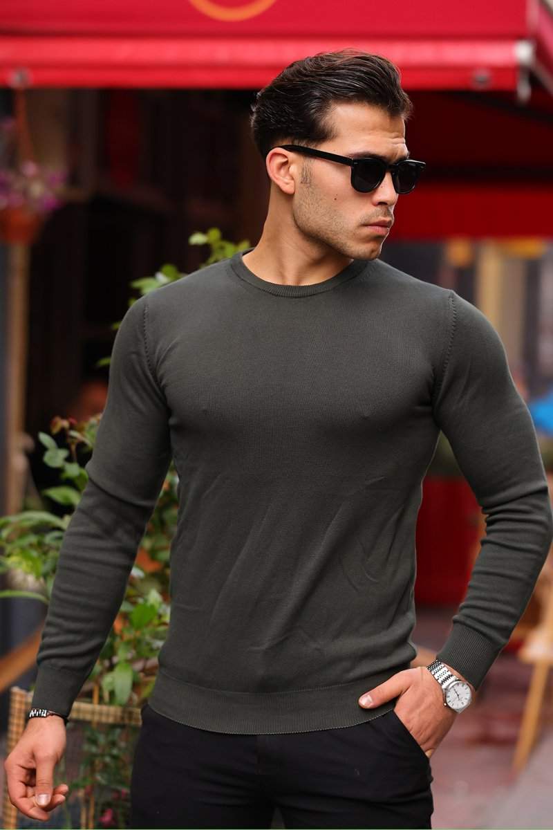 Светр однотонний Trend Collection 2022-2 Хакі (S.HAKI)