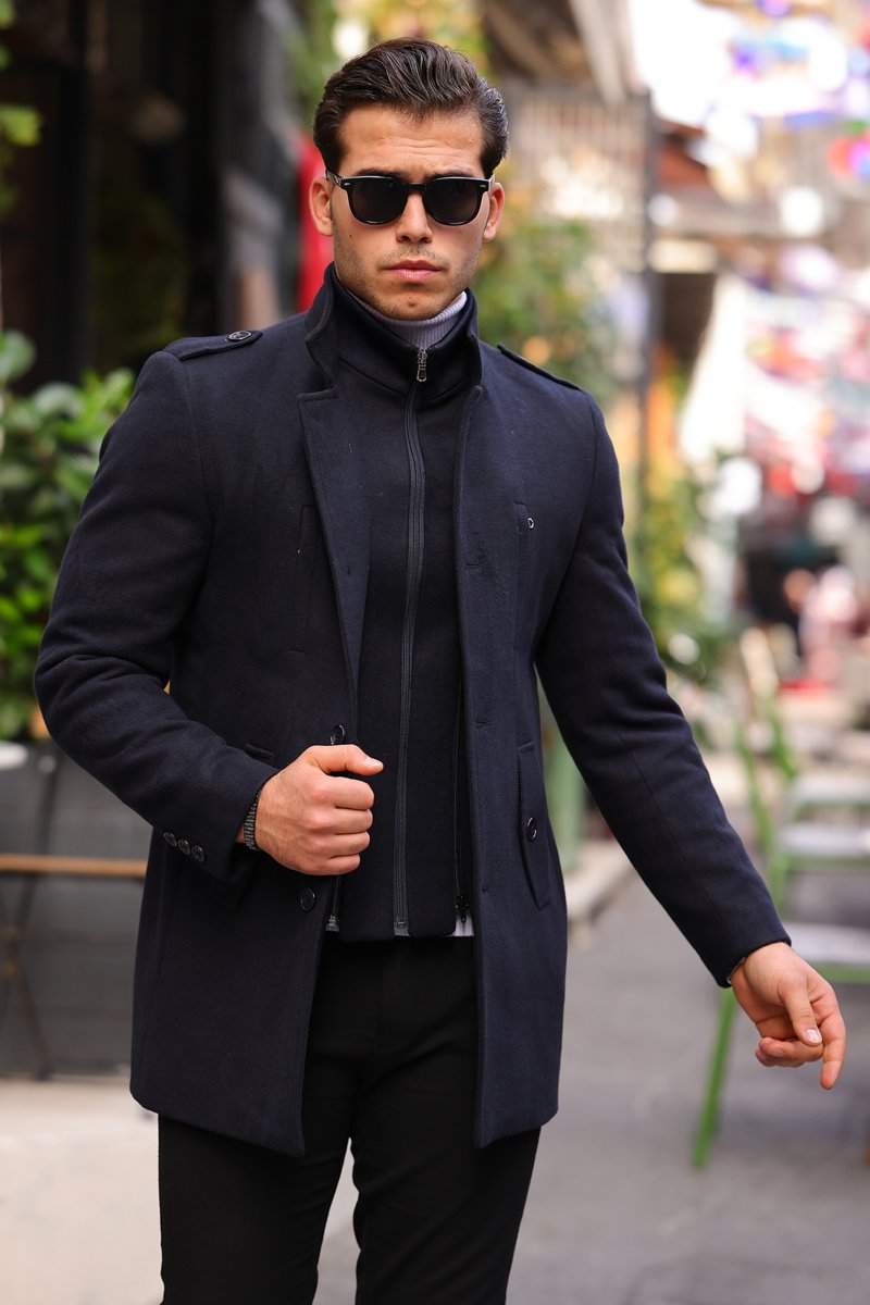 Пальто Trend Collection 40266 Темно-синий (LACIVERT)