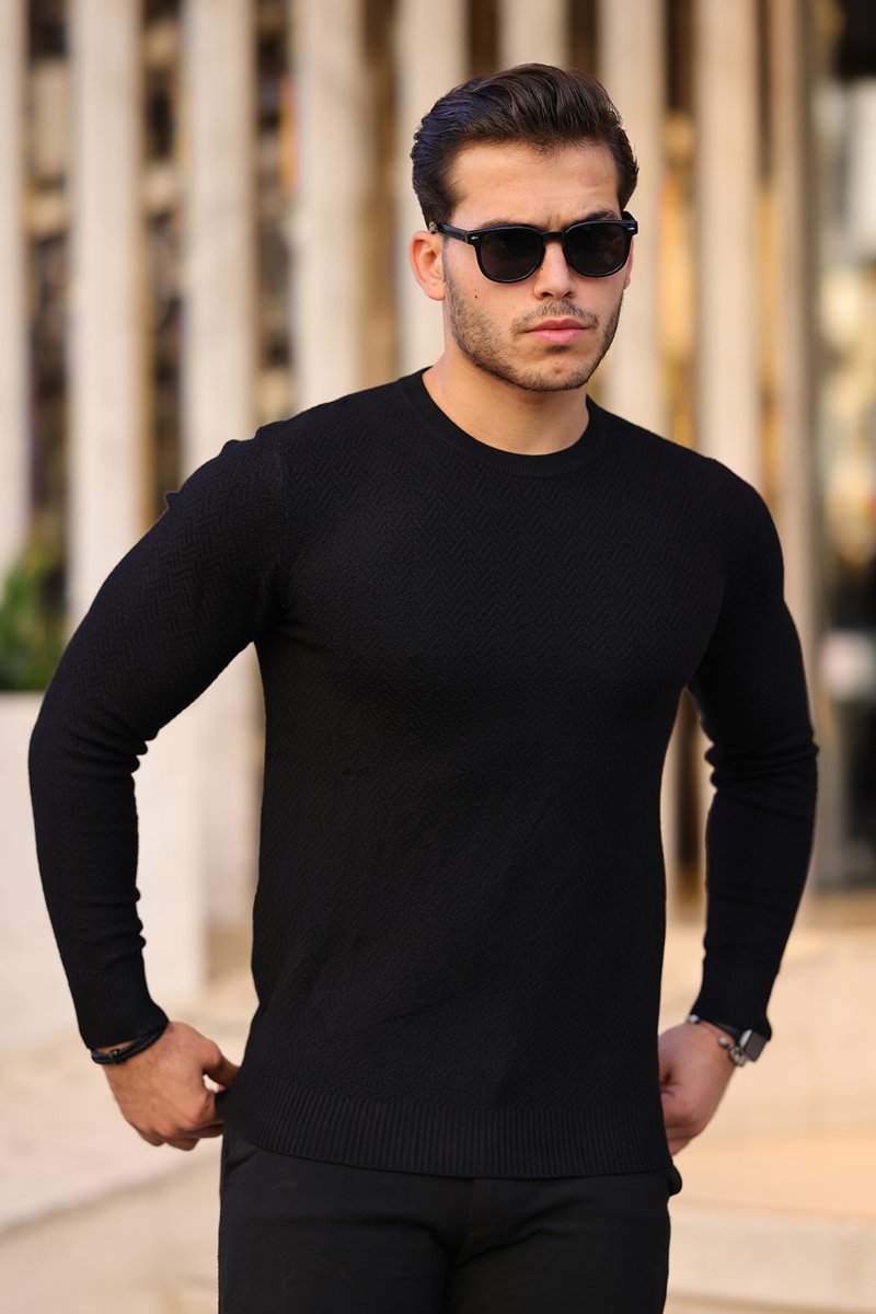 Светр casual Trend Collection 7394 Чорний