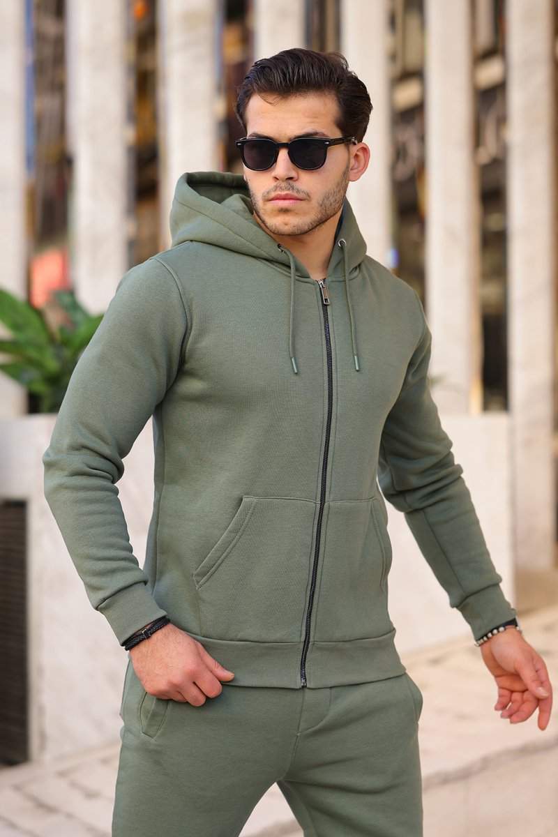 Кофта на замке спортивная флис Trend Collection 6164 хаки (HAKI)