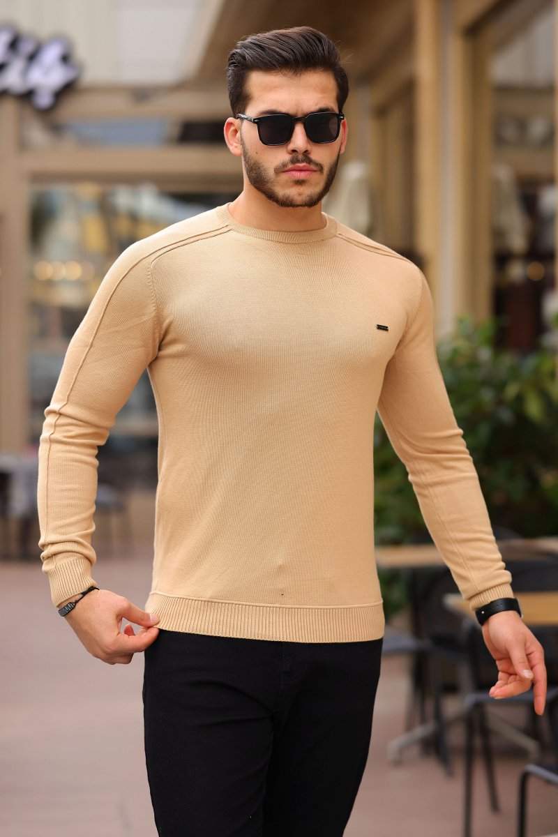 Свитер однотонный Trend Collection 3125 бежевый (BEIGE)