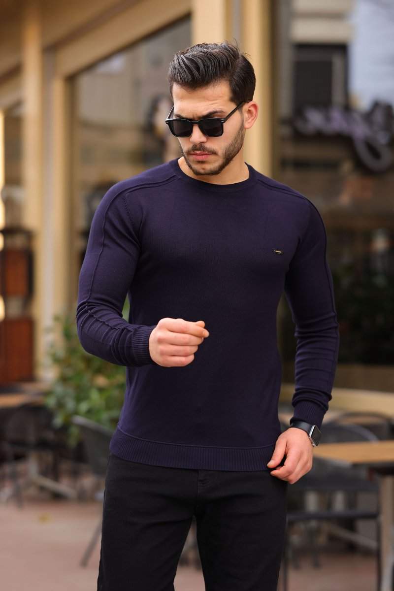 Светр однотонний Trend Collection 3125 Темно-синій (BLUE)