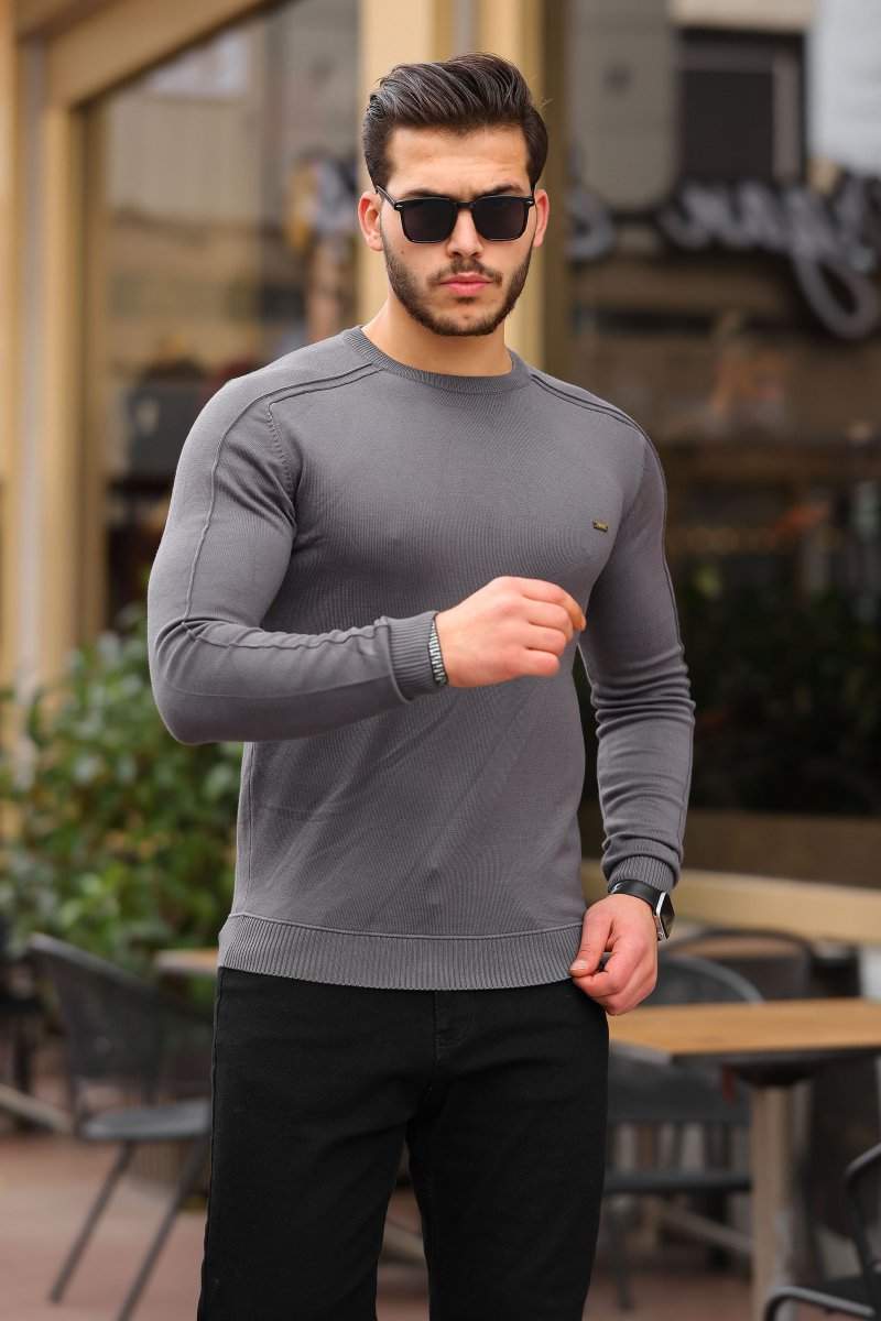 Свитер однотонный Trend Collection 3125 серый (GREY)