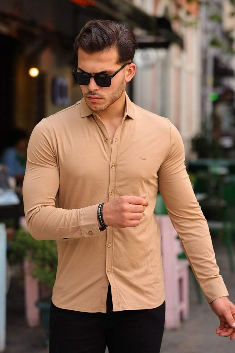 Сорочка однотонна Trend Collection 2320 Бежевий (CAMEL)