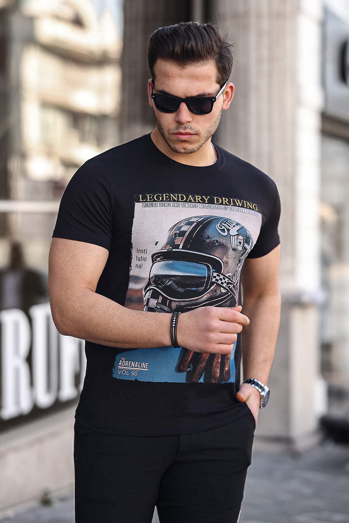 Футболка с принтом Trend Collection 4049 черный+принт (SIYAH)