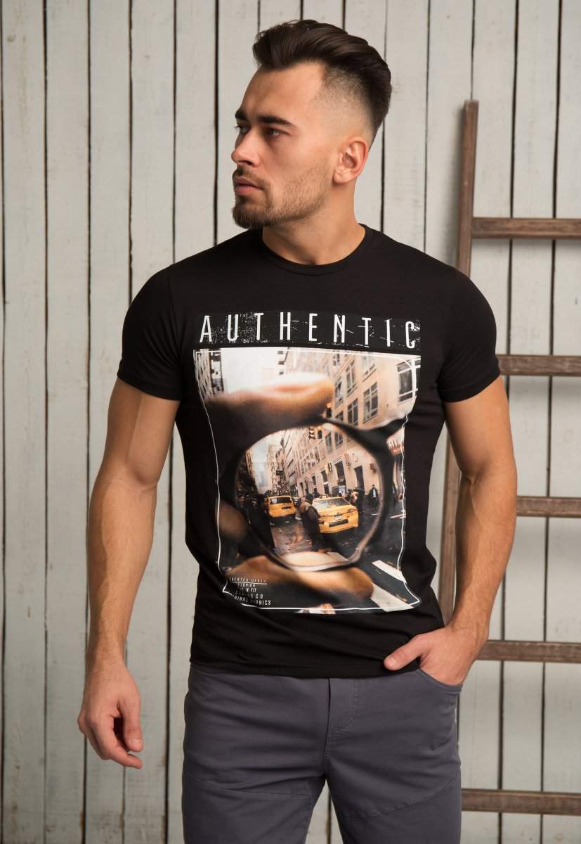 Футболка Trend Collection 2078 Чорний+принт