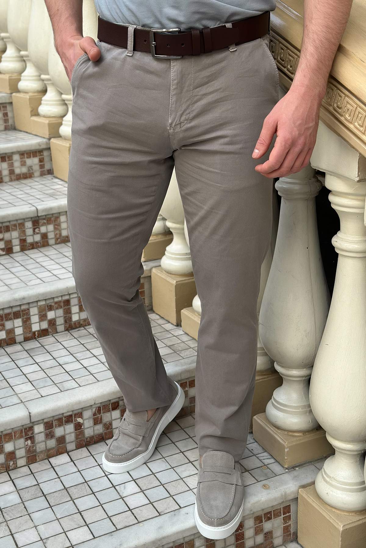 Брюки comfort fit Trend Collection 4724 серый (EKOL E.HK)