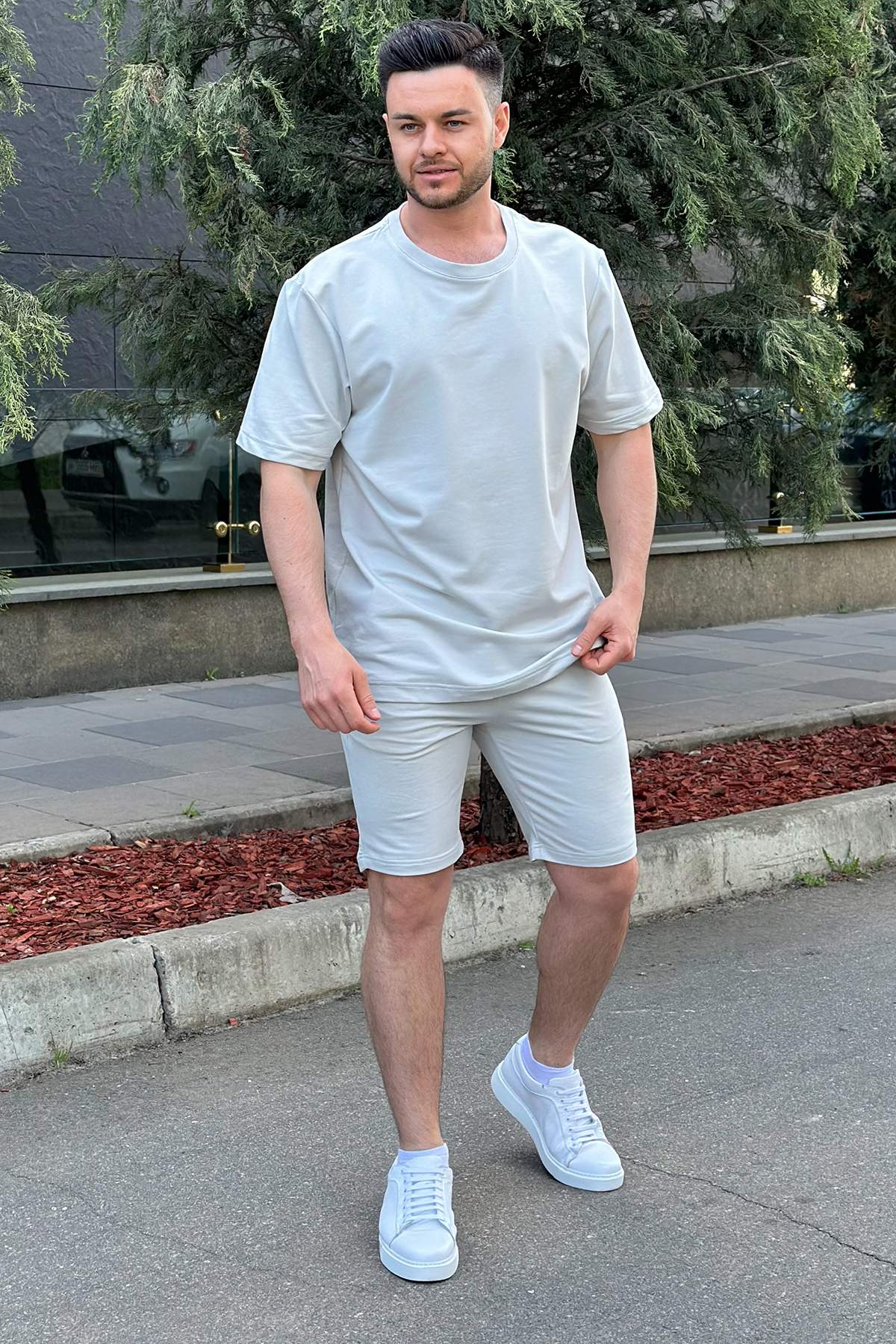 Спорт комплект Trend Collection: Футболка 2940, Шорты 001-2 Серый