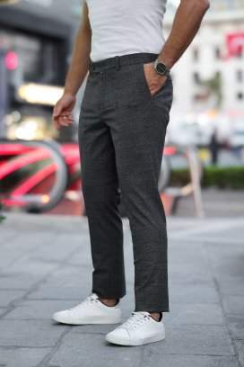 Штаны slim fit Trend Collection 006 черно-серый (COL. 6)