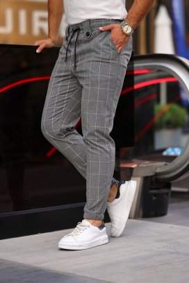 Брюки Trend Collection 4081 серый+клетка (ANTRASIT)