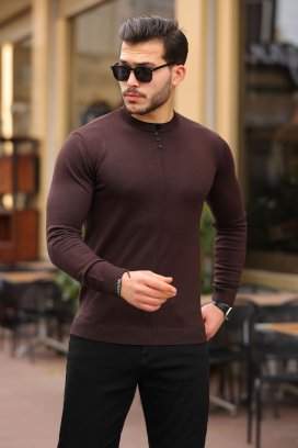 Светр casual Trend Collection 03215 Кавовий (COFFEE)