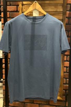 Футболка с принтом Trend Collection 4563 Индиго (INDIGO)