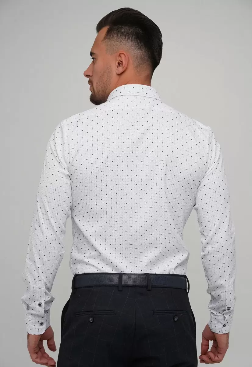 Сорочка Trend Collection 407 Білий+сіра квітка - Фото 1