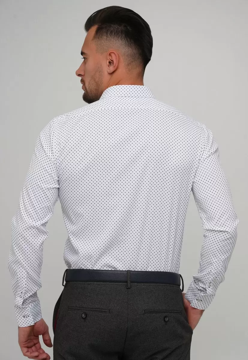 Рубашка Trend Collection 402 белый + желтый ромб - Фото 1
