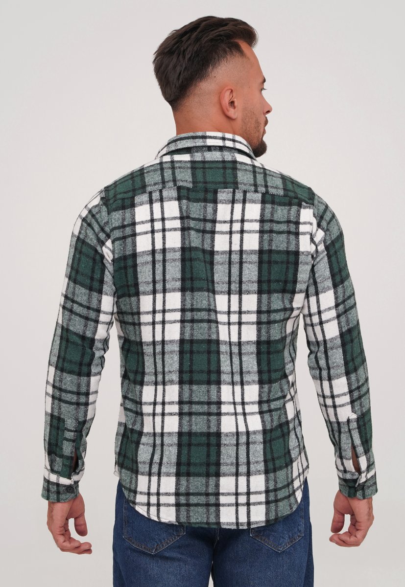 Рубашка теплая Trend Collection 32568 Зеленый+белый (HAKI) - Фото 1