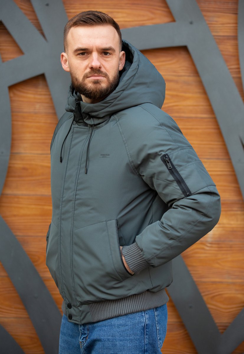 Куртка зимова Trend Collection 99-33 Хакі  (GREY GREEN) - Фото 6