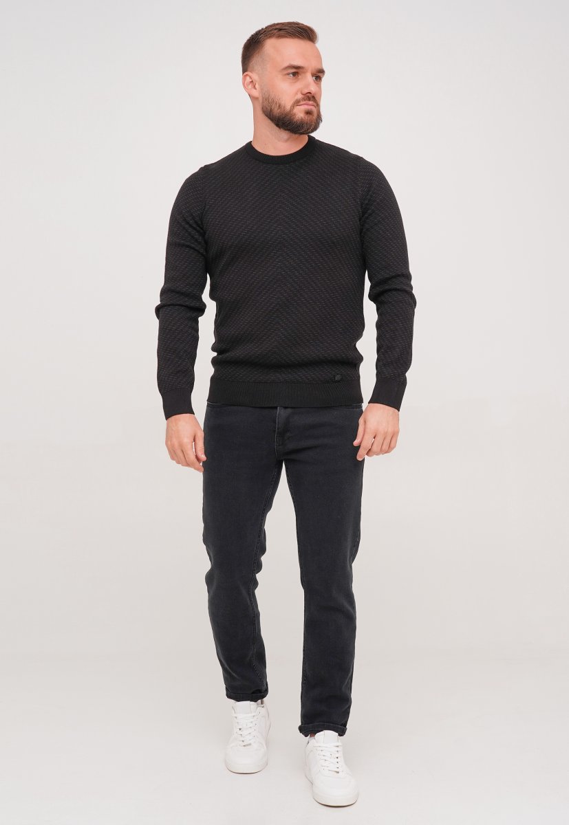 Свитера,свитер,casual Trend Collection 221474 Черный (SIYAH-ANTRASIT) - Фото 3
