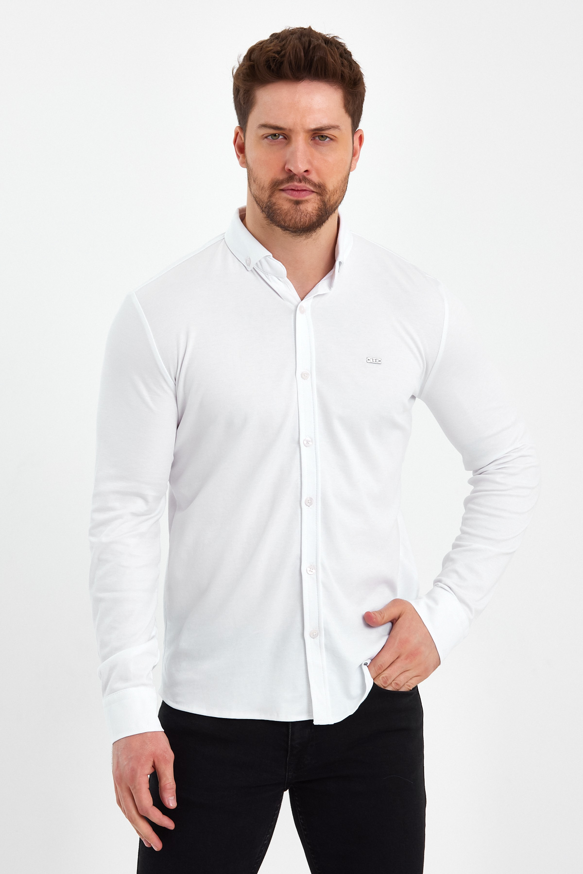 Рубашка Trend Collection 22Y1202 Белый (BEYAZ) - Фото 3