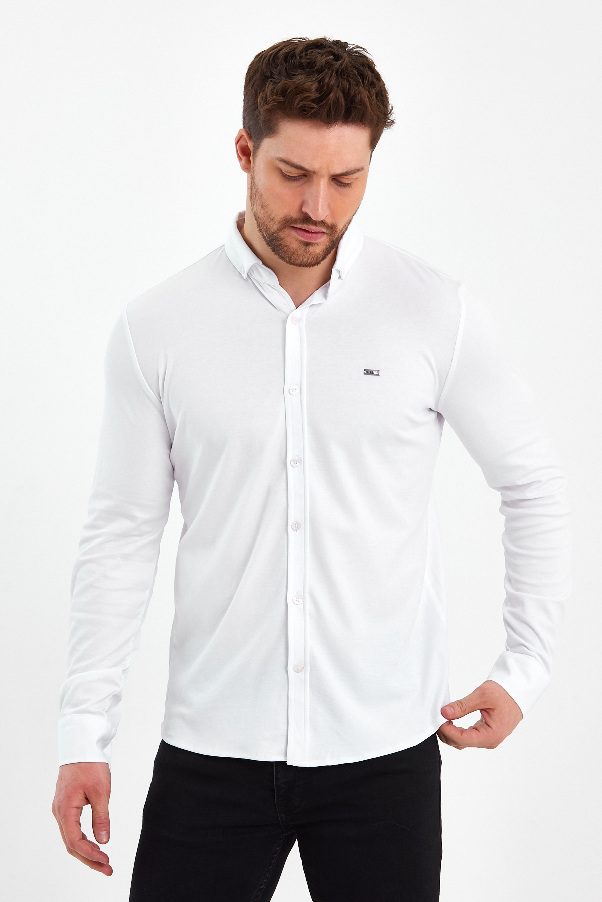 Рубашка Trend Collection 22Y1202 Белый (BEYAZ) - Фото 4