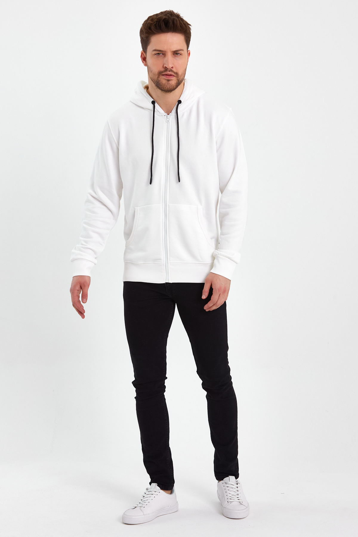 Кофта на замку Trend Collection 18065-6 Білий (EKRU) - Фото 