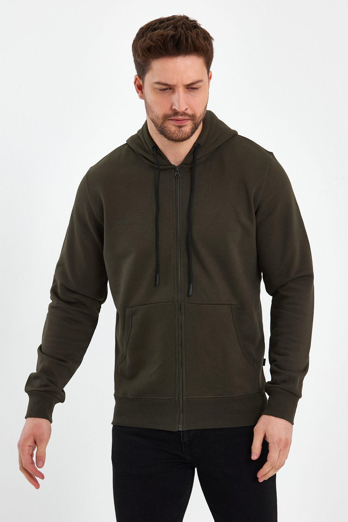 Кофта на замку Trend Collection 18065-6 Хакі (HAKI) - Фото 4