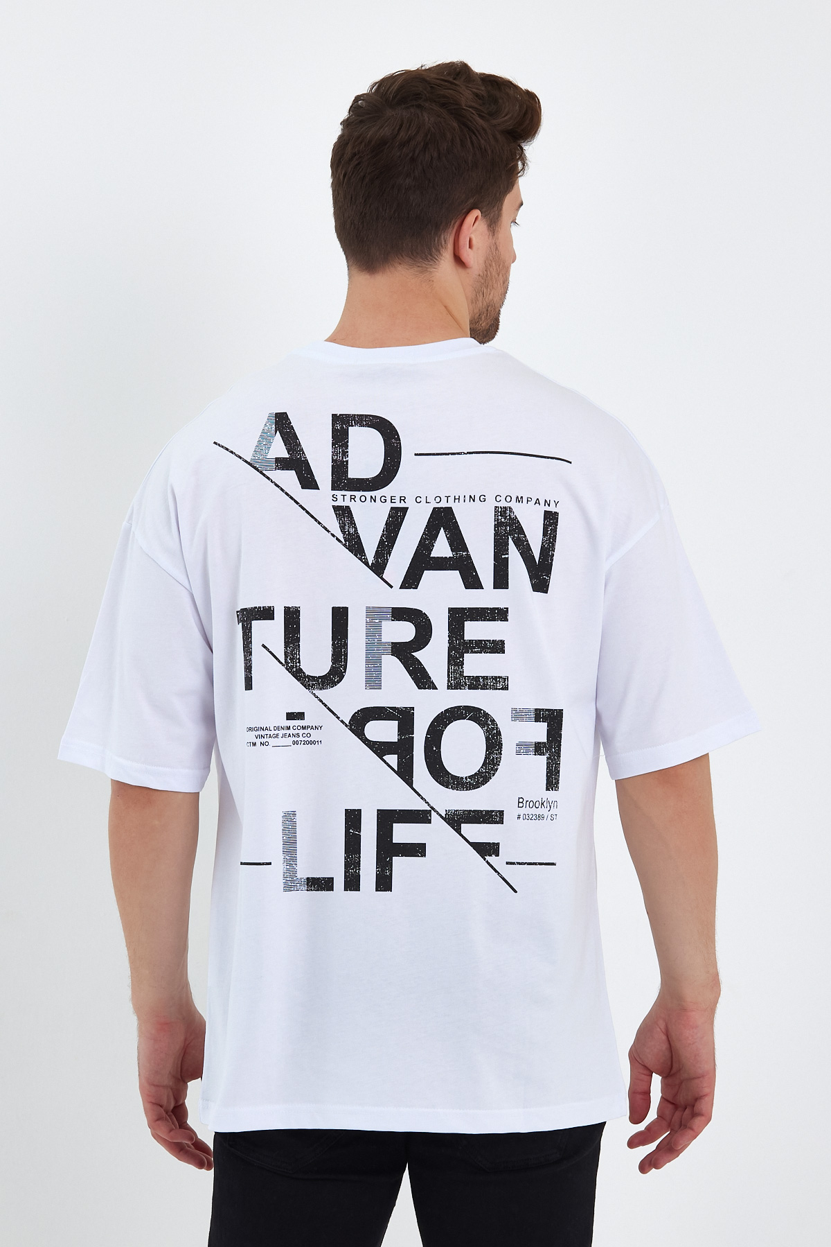 Футболка оверсайз з принтом Trend Collection 2105 Білий - Фото 2