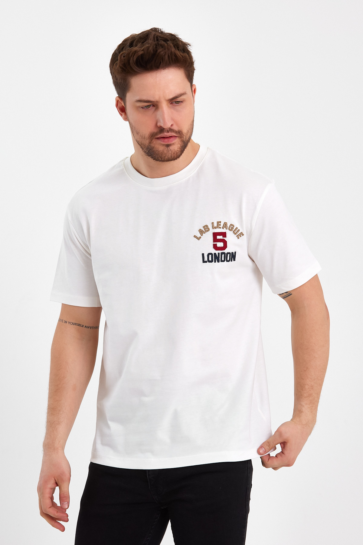 Футболка з принтом Trend Collection 2188 Білий (EKRU) - Фото 3
